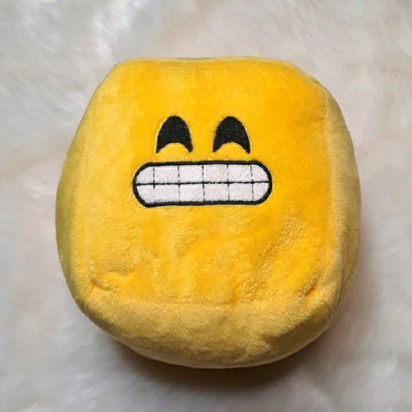 Cheesy Smile Emoji Stuffed Plushie - Picture 1 of 4